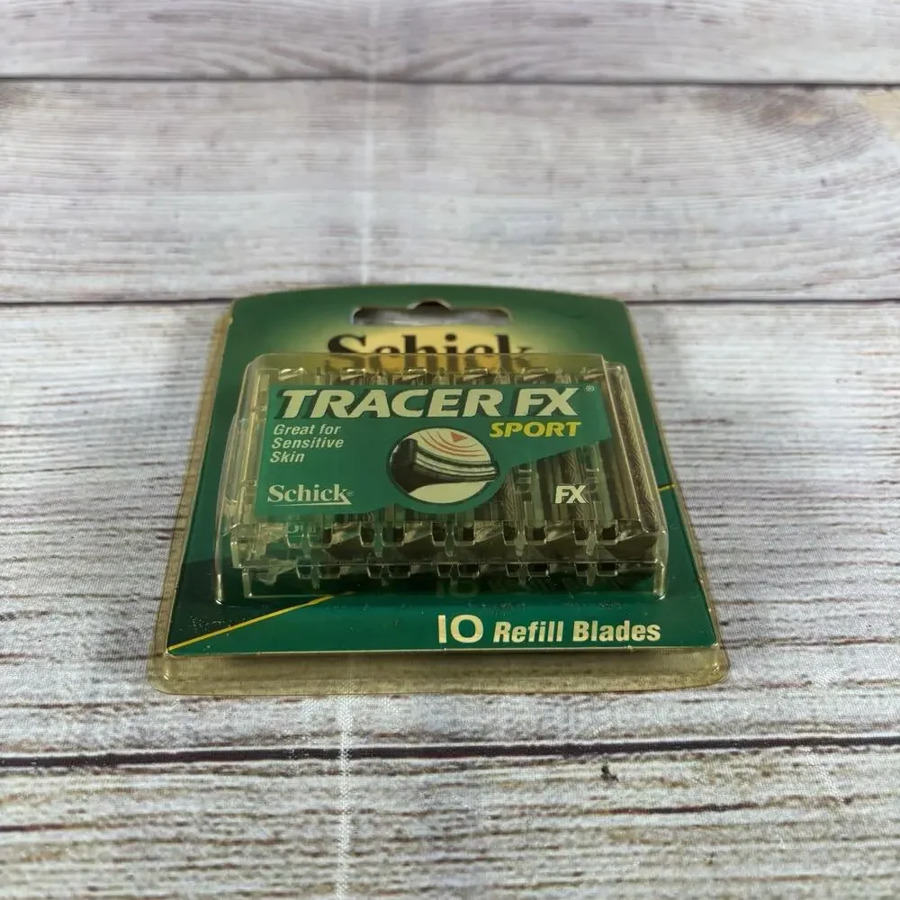 Schick Tracer FX Sport Razor Blade Refills 10 Count Sealed NOS Vintage